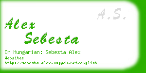 alex sebesta business card